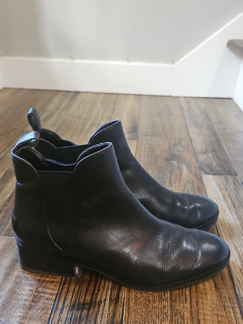 Cole Haan Black‎ Leather Ankle Booties